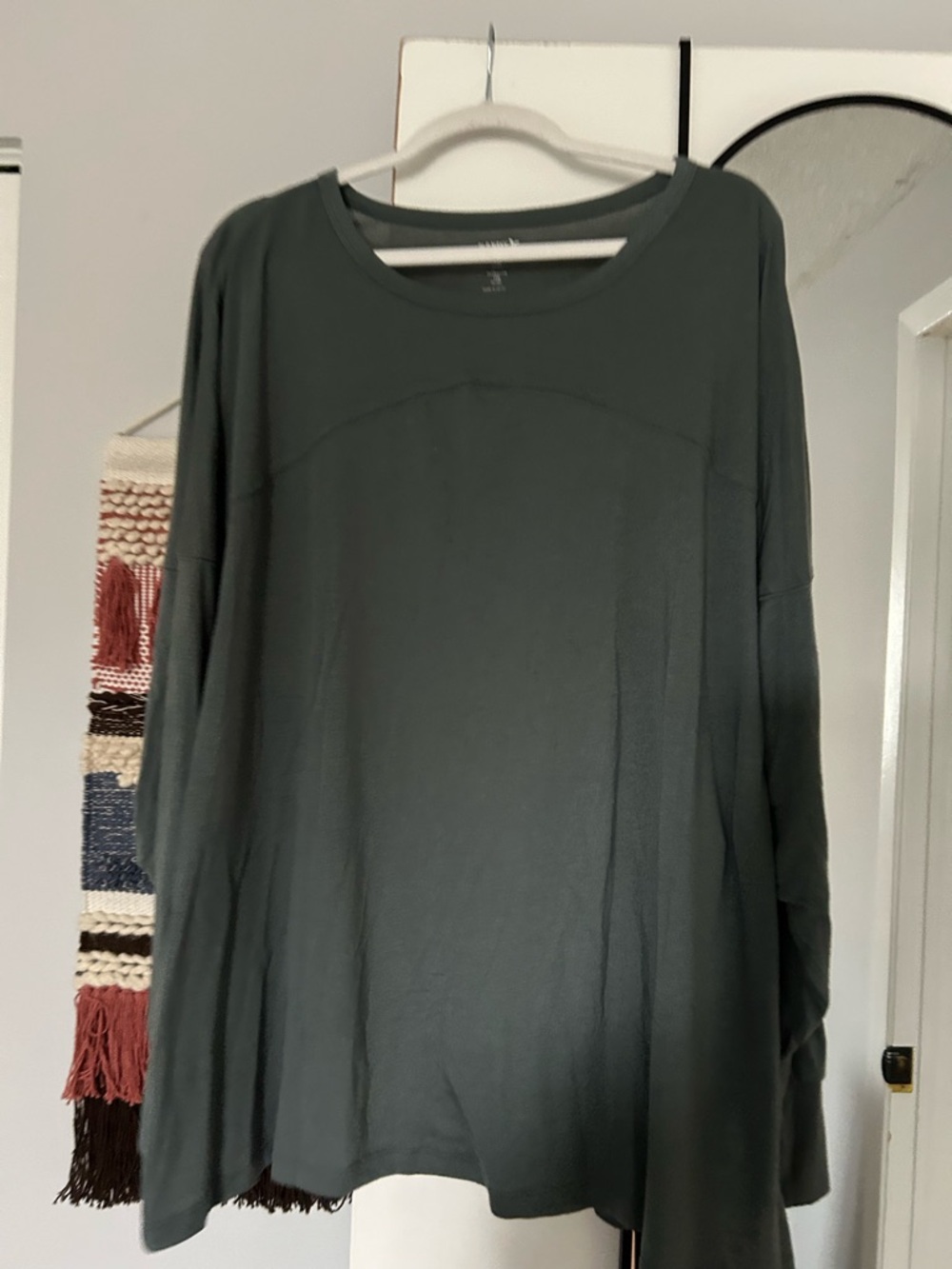 Dark Grey Long Sleeve Lightweight Top